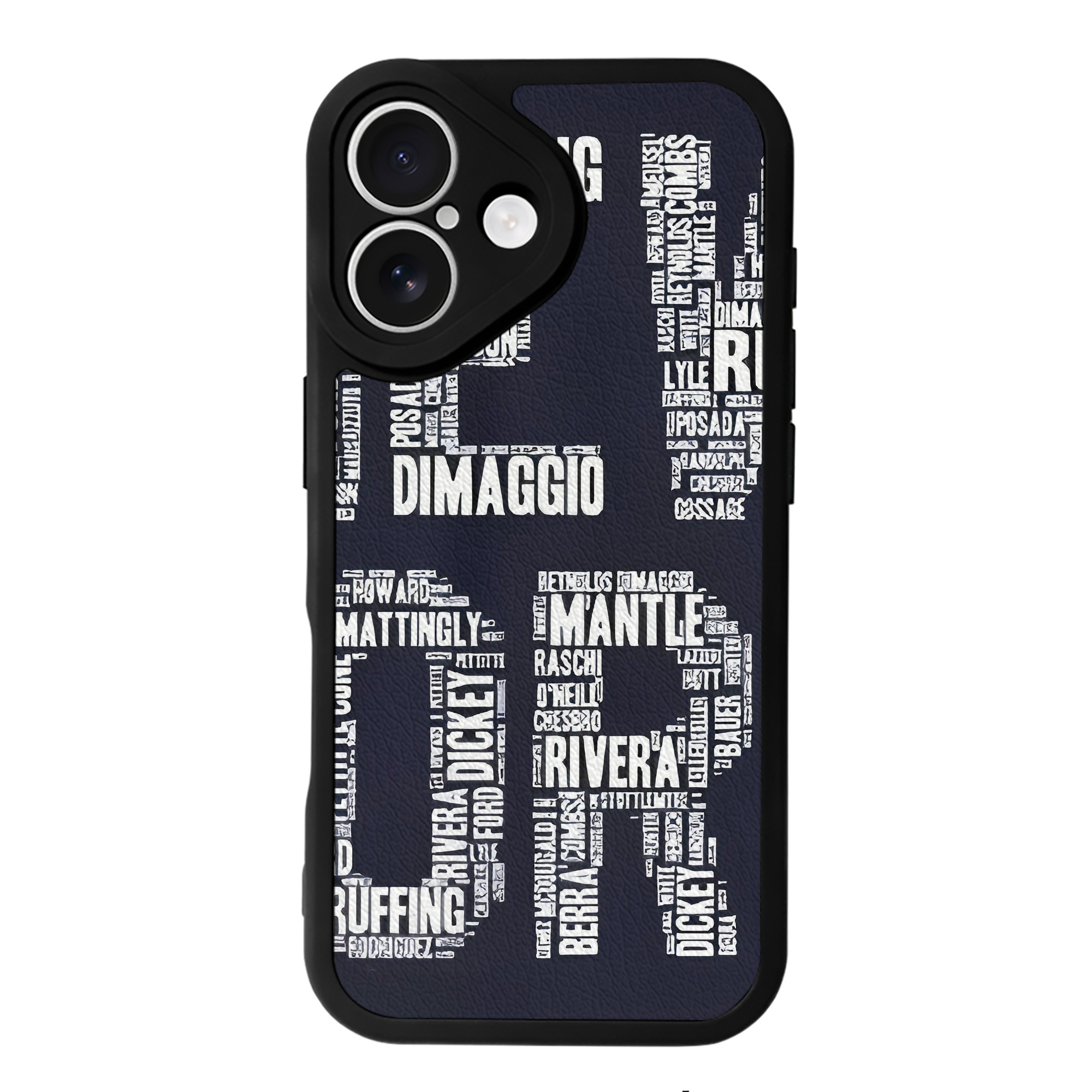 New York Yankees 303 IPhone 16 Silicone Leather Case – UV Print, Lambskin Texture – Perfect Fit, Wireless Charging Compatible, Scratch Resistant, Precise Cutouts – Stylish Protection For IPhone 16